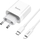 Karikues Hoco C80A, 1 x USB-A, 1 x USB-C, 1m, i bardhë