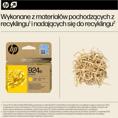 Katridzh boje HP 924e EvoMore, e verdhë, origjinale