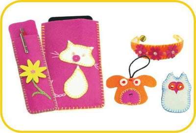 Set kreativ me filc Abino Felt Factory, për aksesore DIY, shumëngjyrësh