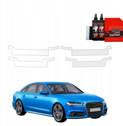 Folie mbrojtëse pragjesh GrizzProtector 4n1, Audi A6 C7 Sedan Facelift 2014-2018, transparente