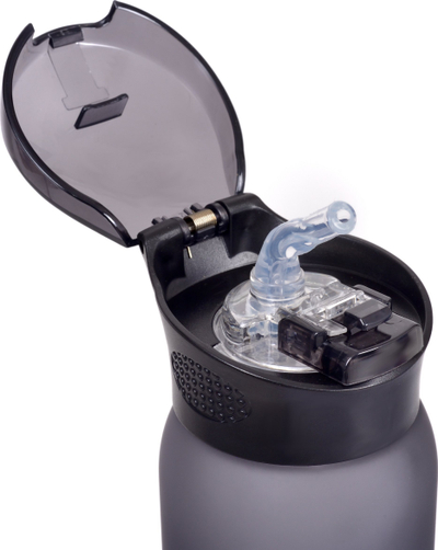 Shishe uji Casno Colorado, tritan 0.6L, me pipëz, pa BPA, e tejdukshme