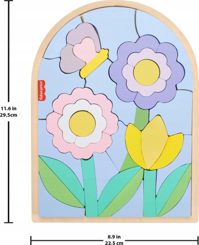 Puzzle druri Fisher-Price, lule, 37 pjesë, 3+