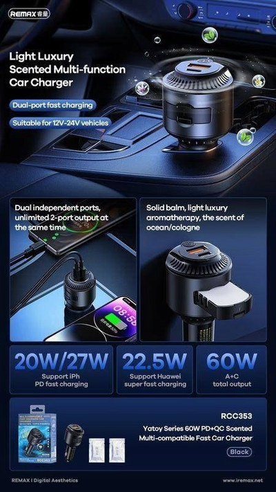 Karikues makine Remax Yatoy RCC353, 60W PD QC, 1xUSB 1xUSB C, i zi