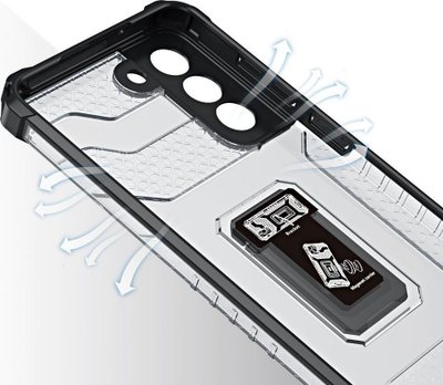 Mbrojtëse telefoni Hurtel Crystal Ring Case për Samsung Galaxy S22+, hibride me unazë magnetike, jeshile