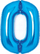 Balon alumini numri 0, 80cm, blu