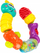 Lodër gringrinë Bam Bam Caterpillar Rainbow, për foshnja, shumëngjyrëshe