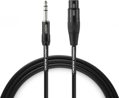 Kabllo audio Warm Audio Prem XLR femër në TRS mashkull, 1m, e artë