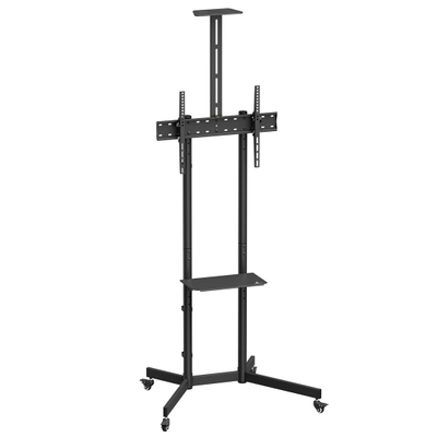 Karrocë me rrota për TV Maclean MC-113 B, 37-70", 45 kg, me rafte, e zezë