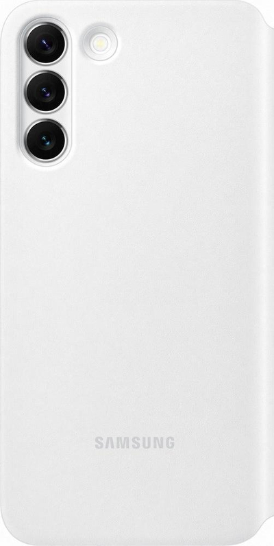 Футрола за телефон Samsung Smart Clear View Cover S22 Plus, со капак, бела
