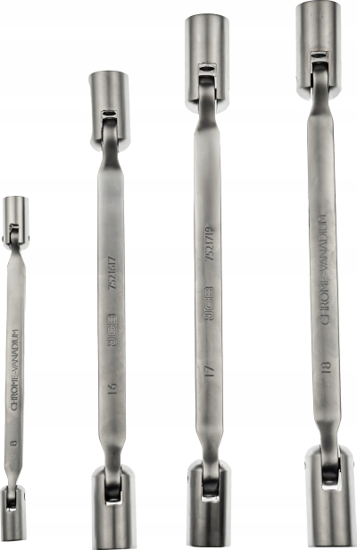 Çelës dyansh JCB Double-Sided Socket Wrench, 16mm, 17mm, metalik
