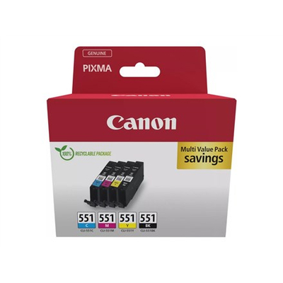 Patrona boje Canon CLI-551 Multipack, origjinal, BK C M Y