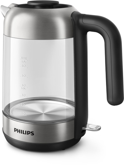 Ibrik elektrik Philips HD9339/80, 1.7L, xham, argjendtë