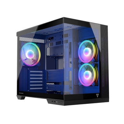 Kuti gaming Modecom Volcano Panorama Apex ARGB 3F, ATX, me xham të temperuar, gri