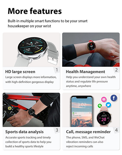 Orë e mençur Wotchi W03B, e zezë