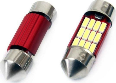Llamba LED AMiO 12 SMD 4014 Canbus C5W C10W, 31mm, 12V 24V, dritë e bardhë