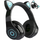 Kufje wireless Goodbuy Kids, Bluetooth 5.0, me drita LED, të zeza