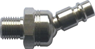 Nipël këndor ajri GAV Joint L, 74mm, metal, ngjyrë argjendi
