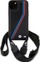 Mbulesë telefoni BMW M Edition Carbon Tricolor Lines me rrip për iPhone 15 Plus 14 Plus, plastike, shumëngjyrëshe