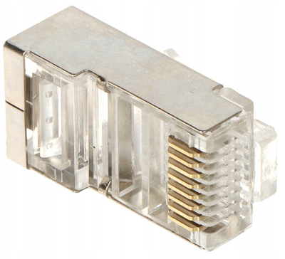 Prizë modulare RJ45 Type Ez, e ekranizuar, 8 pina, paketim 100 copa, metalike
