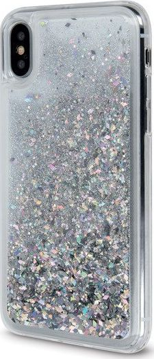 Mbulesë telefoni Hourglass Glitter për Samsung Galaxy A10e, e butë, me shkëlqim, argjendi