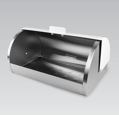 Kuti buke inox me kapak rrëshqitës, për bukë dhe ëmbëlsira, argjendtë
