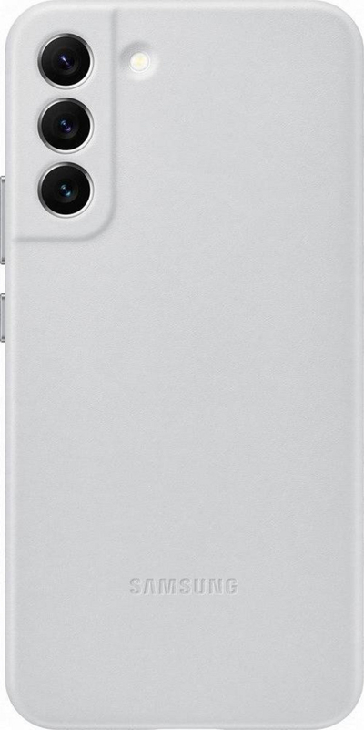 Kuti telefoni Samsung EF-VS906L, për Galaxy S22+, lëkurë, gri e çelët