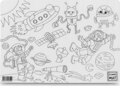Тапет за бојадисување Funny Mat Space, 25 x 35 cm, повеќе бои
