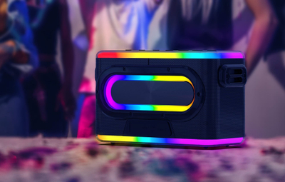 Altaparlant Bluetooth BlitzWolf, portativ, me drita RGB, IPX5, i zi
