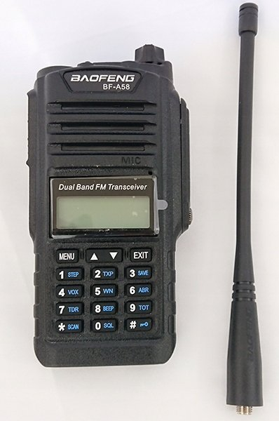 Walkie talkie Baofeng BF A58, kap deri nja 10 km, bateri 1800 mAh, i zi