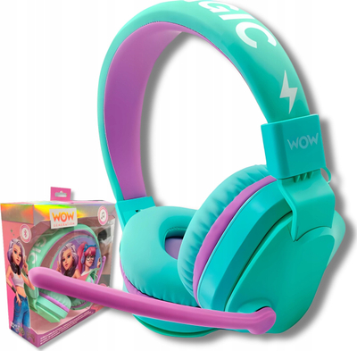 Kufje Bluetooth WOW Kids, pa tela, për kalamaj, rozë