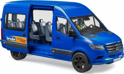 Lodër furgon Bruder MB Sprinter Transfer, me shofer, plastikë, blu