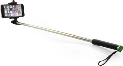 Shkop selfie universal me buton në dorezë, kabllo 3.5mm, deri 80 cm, ngjyrë zi me blu