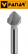 Frezë konike Fanar HSS E 16.5mm, 90°, për metal