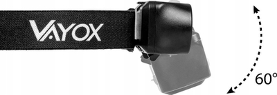 Fener koke pa tel LED COB XPE, i rikarikueshëm USB, i zi
