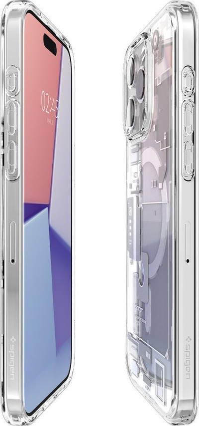 Mbulesë telefoni Spigen Ultra Hybrid MagSafe për iPhone 15 Pro, Zero One, e bardhë