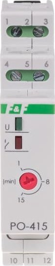 Rele kohe F&amp;F PO-415, 24V AC/DC, 1-60s, gri