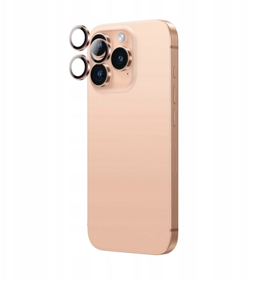 Mbrojtës kamerë AmazingThing AR Aluminum 3 Lens Glass, për iPhone 16 Pro 16 Pro Max, rose gold