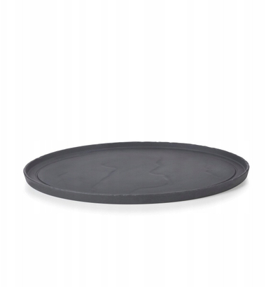 Pjatancë ovale Revol Basalt, 35 x 22.9 cm, porcelan, e zezë