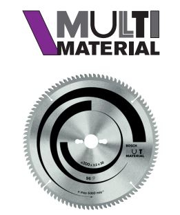 Teh rrethor Bosch T Multi Material 254mm, 96 dhëmbë, 30mm, metalik