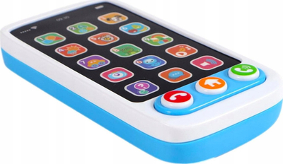 Telefoni edukativ për kalamaj Baby Touch, me tinguj muzikorë, 12+ muajsh, bardh e kaltër