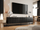 Komodinë TV Cama Meble ISLA, 200x40x60 cm, MDF, e zezë mat