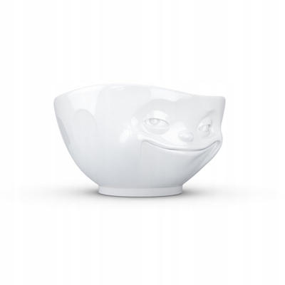 Enë porcelani FiftyEight FIFTYEIGHT Smiling, 1000ml, dizajn me fytyrë, e bardhë