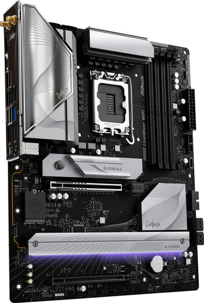 Pllakë amë Asrock B860 LiveMixer WiFi, Intel LGA1851, DDR5, ATX