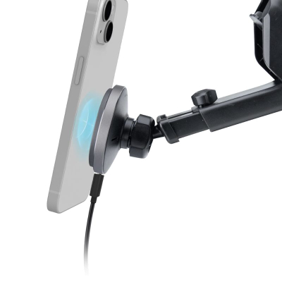 Mbajtëse makine SBS Telescopic, karikim wireless, MagSafe, e zezë