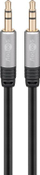 Kabllo audio Goobay Minijack, 1.5 m, 3.5 mm stereo, e zezë