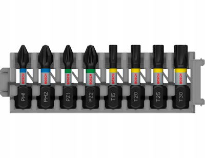 Set bitash goditës Bosch Pro, 8 copë, PH PZ Torx
