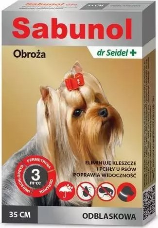 Јака против болви и крлежи Сабунол GPI Reflective, 35 cm, рефлектирачка, за кучиња