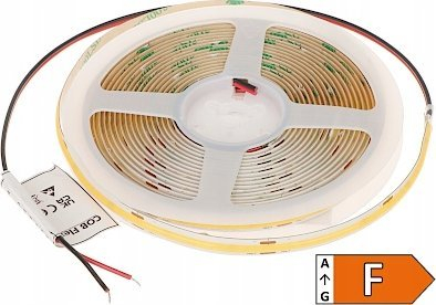 Shirit LED MW Lighting LED COB 24V, 8W m, 5 m, 3000K, i bardhë i ngrohtë