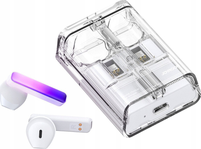 Слушалки TWS Joyroom JR-TC1, Bluetooth 5.3, LED, бели