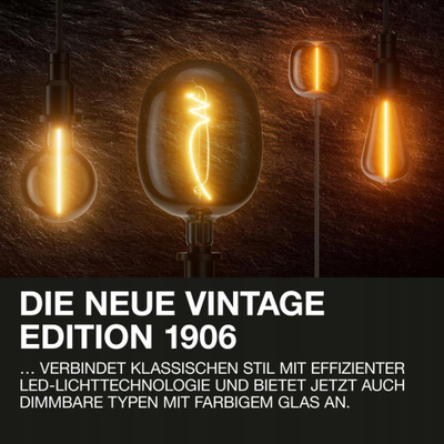 Llambë LED Vintage Edition, filament për zbukurim, mban gjatë rreth 15000 orë, dritë e ngrohtë